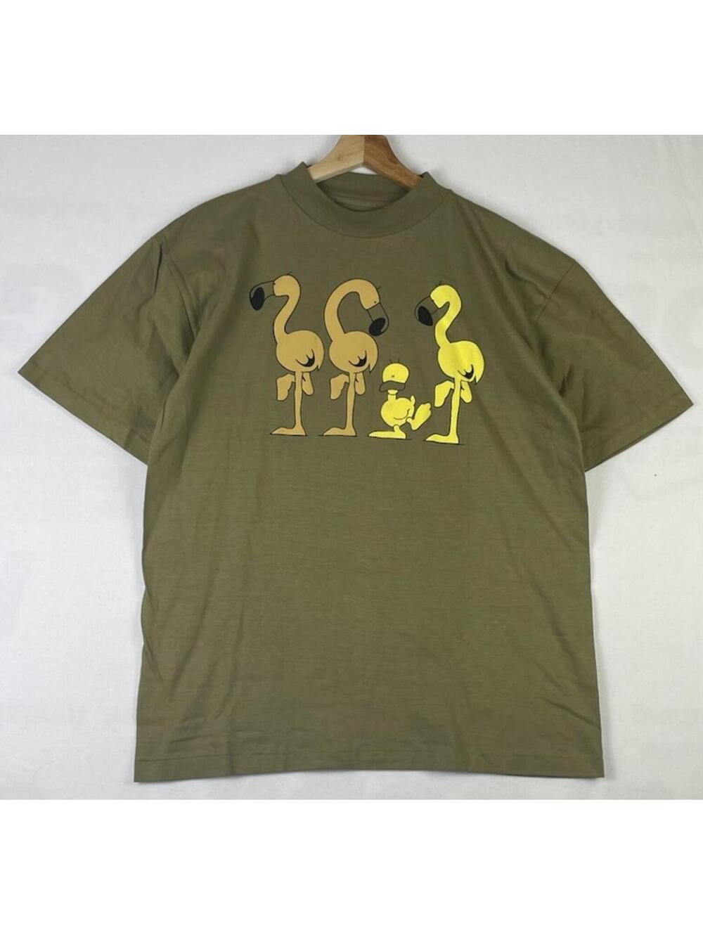 Vintage Brown Beige Flamingo Duck Single Stitch T shirt Cute Mens Sz XL? No Tag